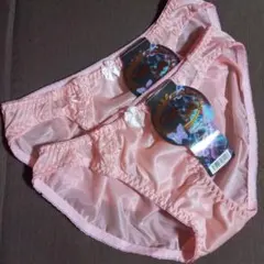 ピンク レース装飾 リボン付きショーツ 2枚セットМサイズ
