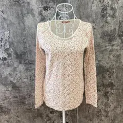 ✨CUBE SUGAR✨キューブシュガー♡長袖シャツ♡カットソー♡花柄♡白(M)