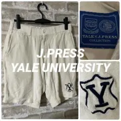 J.PRESS YALE メンズM ショートパンツ　タオル地　刺繍ロゴ　イェールのサムネイル