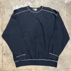 古着 RUSSELLラッセル 無地ブランクスウェット 後染め ブラック XL