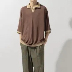 本日SALE❗️niko and... スキッパーポロシャツ ブラウンのサムネイル