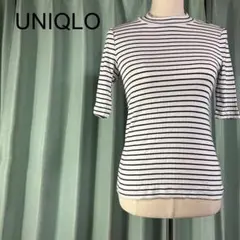 ユニクロ ストライプ 半袖Tシャツ M カジュアル シンプル