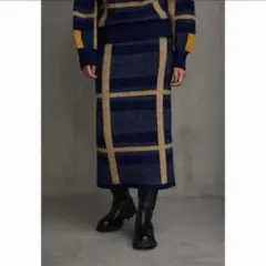 AZUL by moussy チェックジャガードタイトスカート