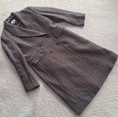 INES DE LA FRESSANGEユニクロチェック柄 ダブルブレストコート