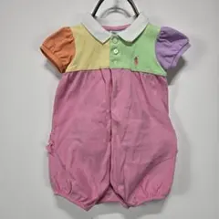 Ralph Lauren【ラルフローレン】ベビー　ロンパース　フリル　ロゴ