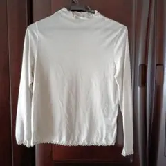 ハイネックシアーシャツ フリルトップス