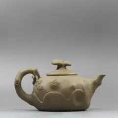 松針霊芝紫砂壺 中国宜興 紫泥急須・茶壺・茶道具