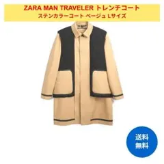 ZARA MAN ザラ TRAVELER ステンカラーコート ベージュ Lのサムネイル