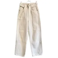 moussy ワイドデニム ホワイト 24inch