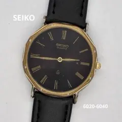 セイコー クォーツ オクタゴンベゼル 6020-6040新品電池・動品 2517 