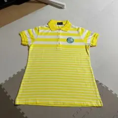 PEARLY GATES イエロー ストライプ ポロシャツ