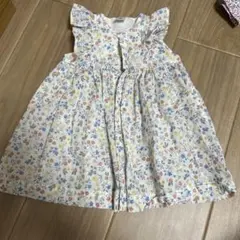【値下げ】プチバトー　花柄ノースリーブワンピース 24m/86cm