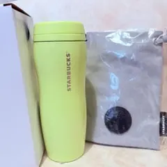 スターバックス　カーヴドリサイクルステンレスボトル　パールイエロー355ml