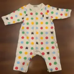 ​mikihouse ミキハウス 長袖 ロンパース 60cm カラフルドット