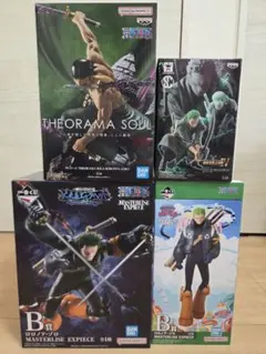 新品未使用！ワンピース ロロノア・ゾロ フィギュア 4点セット！のサムネイル