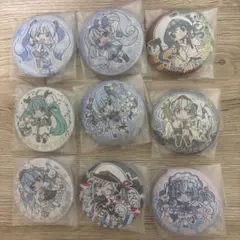 雪ミク 刺繍缶バッジ