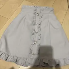 グレー フリル Ank Rouge 量産型 フレアスカート M 裏地付き