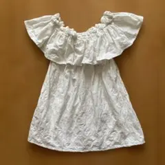 Maunaloa フラダンス用 オフショルダー トップス 白 Mのサムネイル