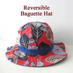 美品　プリント／無地　リバーシブル　バゲットハット