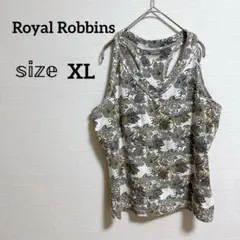 Royal Robbins 花柄 Vネックタンクトップ 【XL】
