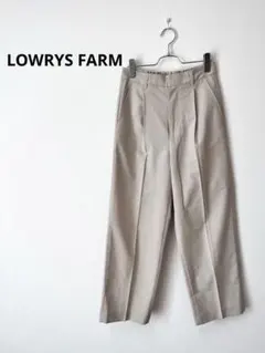 LOWRYS FARM センタープレスワイドパンツ M ハイウエスト 美脚