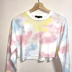 FOREVER 21 タイダイ柄 クロップド丈 長袖シャツのサムネイル
