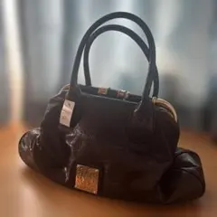 ❣️限定セール❣️ダークブラウン クロコダイル風 ハンドバッグ