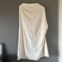 アイボリー ウエストゴム ナロー ロングスカート