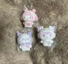 ちいかわ サンリオコラボ フロッキーマスコット モモンガ クロミ マイメロ