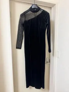 anuans シアーコンビタイトワンピース アニュアンス Mサイズ　ブラック
