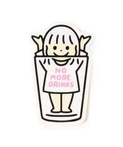 NO MORE DRINKS ステッカー