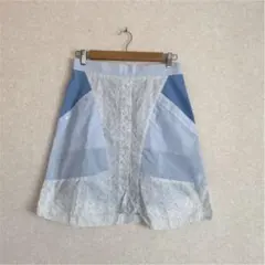 【美中古】Preloved 膝丈ヴィンテージリサイクコットン生地スカートのサムネイル