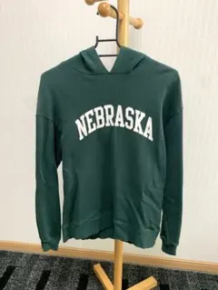 GLOBAL WORK 長袖パーカー　ダークグリーン 160