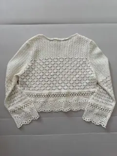ZARA レース編み ホワイト xs トップス