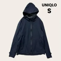 UNIQLO ブロックテックパーカー 紺　マウンテンパーカー 防風 撥水 S
