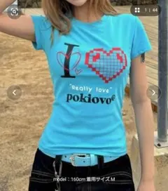 pokiovo 半袖 Tシャツ ライトブルー