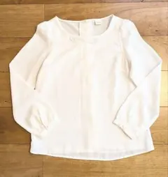 Techichi　ホワイト　レース　長袖　ブラウス　ボタン　刺繍　レディース　春