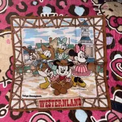 東京ディズニーランド ウエスタンランド ハンカチ タオル レトロ