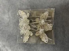 蝶デザイン シルバー ヘアピン 5個セット