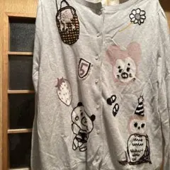 フランシュリッペのアニマル刺繍 カーディガン グレーのサムネイル