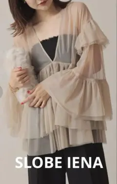 SLOBE IENA habi チュールブラウス シアーシャツ ティアードシャツのサムネイル