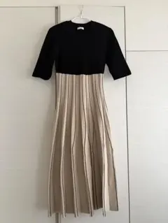 FRAY I.D プリーツニットワンピース 半袖