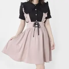 Ank Rouge スピンドルジャンパースカート ピンク ボトムス