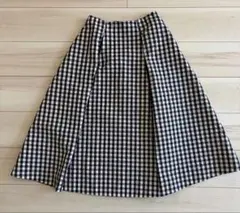 【美品】IENA イエナPe/Coギンガムスカート サッカー生地 タック入りのサムネイル