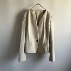美品　エポカ　ノーカラージャケットのサムネイル
