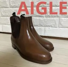 AIGLE エーグル　ブラウン ブーツ　レインブーツ　長靴　38 24.5のサムネイル