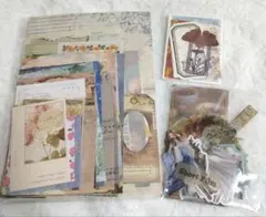 【16】コラージュ素材 おすそ分け 紙モノ シール 海外