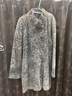 天然革ロングコート vintage 花柄