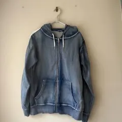 BAYCREST デニム風 サイドライン ジップパーカー M（細め）S
