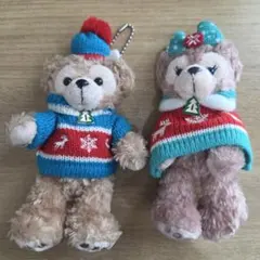 ダッフィー シェリーメイ ぬいぐるみバッジ クリスマスのサムネイル